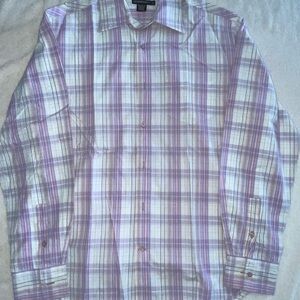 Travis Mathews Men's Purple Plaid Shirt